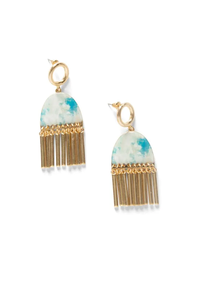 TIE DYE TASSEL EARRINGS Gold Multi Women VENUS Earrings