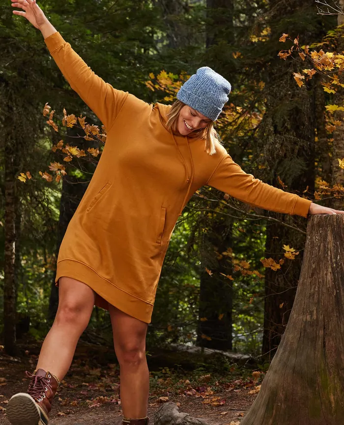 ToadandCo Hemp Daybreaker Hooded Dress Cardamom Women8217s Dresses