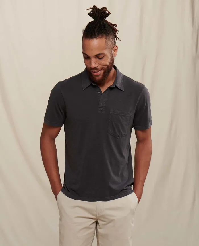 ToadandCo Men8217s Primo Short Sleeve Polo Soot Men8217s Shirts