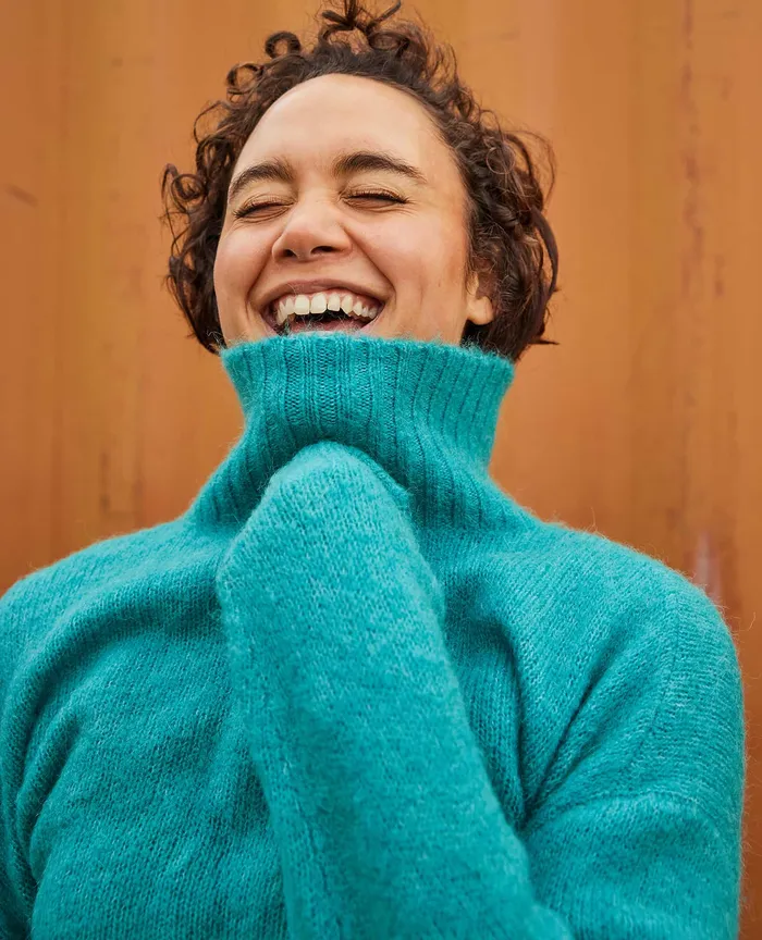 Toddy TNeck Sweater Cyan Women8217s Sweaters ToadandCo