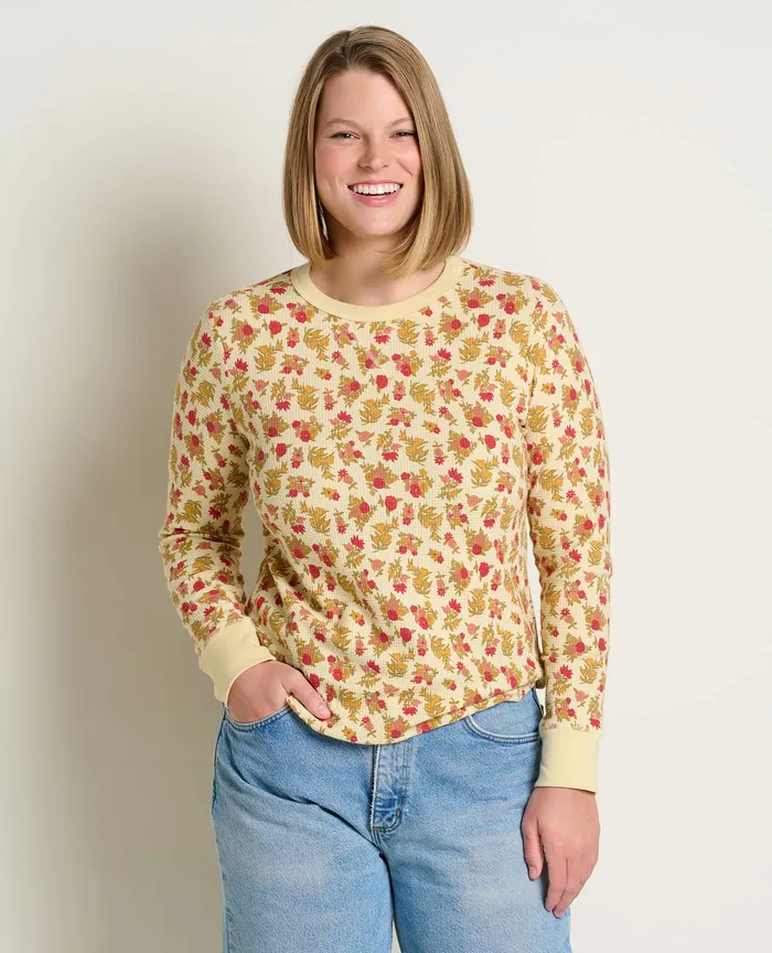 Tops and TShirts Foothill Long Sleeve Crew Barley Floral Print ToadandCo Women8217s