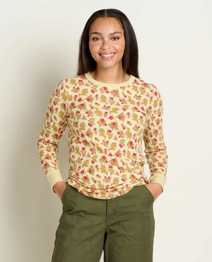 Tops and TShirts Foothill Long Sleeve Crew Barley Floral Print ToadandCo Women8217s