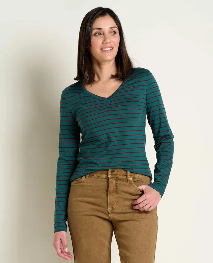 Tops and TShirts ToadandCo Women8217s Rose Long Sleeve Tee Port Bold Stripe