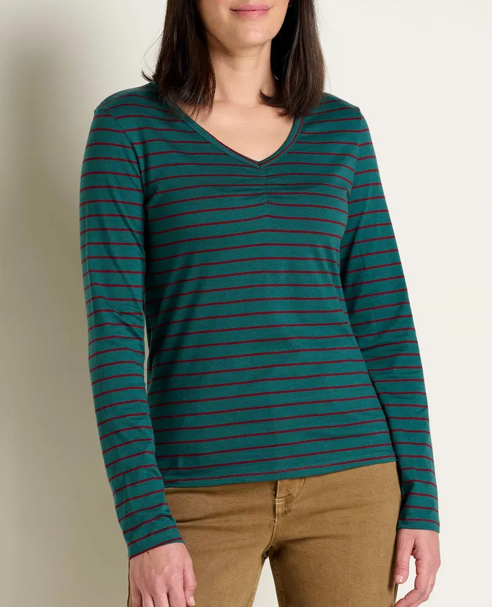 Tops and TShirts ToadandCo Women8217s Rose Long Sleeve Tee Port Bold Stripe