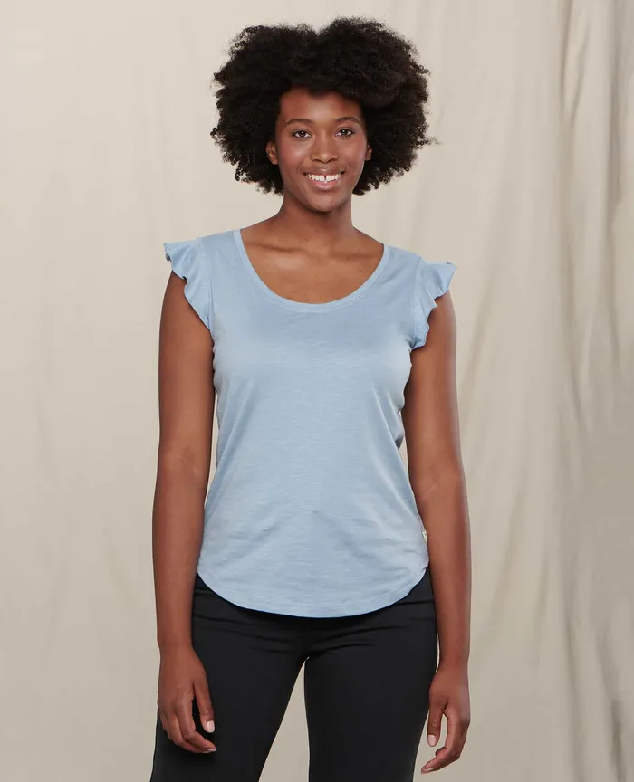Tops and TShirts ToadandCo Women8217s Rufflita II Tee s Weathered Blue