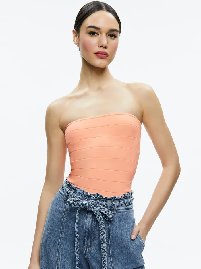 Tops Women Alice Olivia Alison Full Length Tube Top Coral