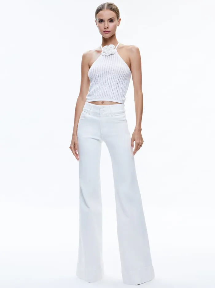 Tops Women Alice Olivia Bessie Halter Top Soft White