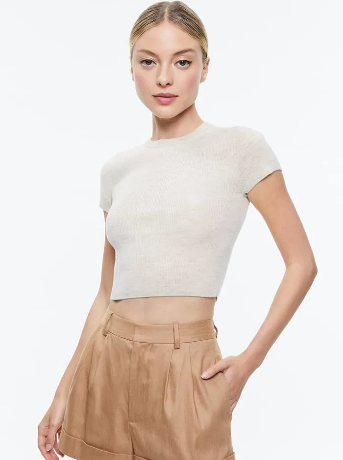 Tops Women Alice Olivia Ciara Pullover Ecru