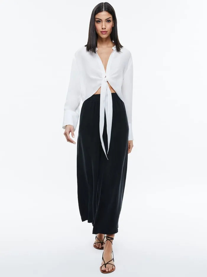 Tops Women Alice Olivia Hannon Tie Front Blouse Off White