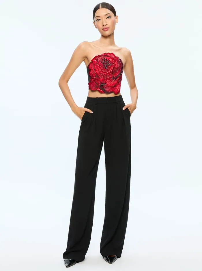 Tops Women Alice Olivia Randie Applique Top Le Parisien Black