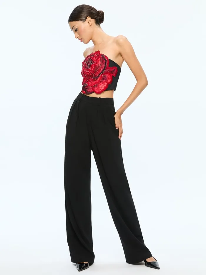 Tops Women Alice Olivia Randie Applique Top Le Parisien Black