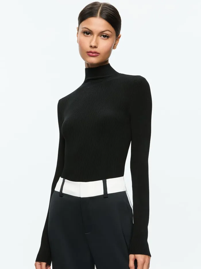 Tops Women Alice Olivia Roberta Turtleneck Black