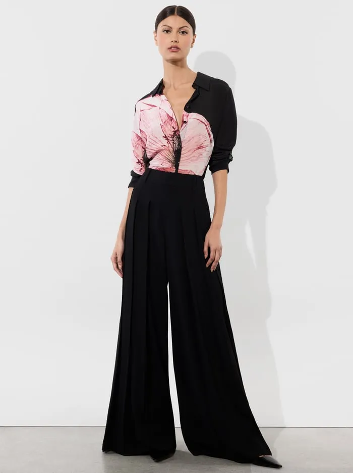 Tops Women Alice Olivia Willa Placket Top Luna Floral