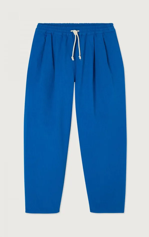 Trousers Rygybay Blue De Prusse Women American Vintage Trousers