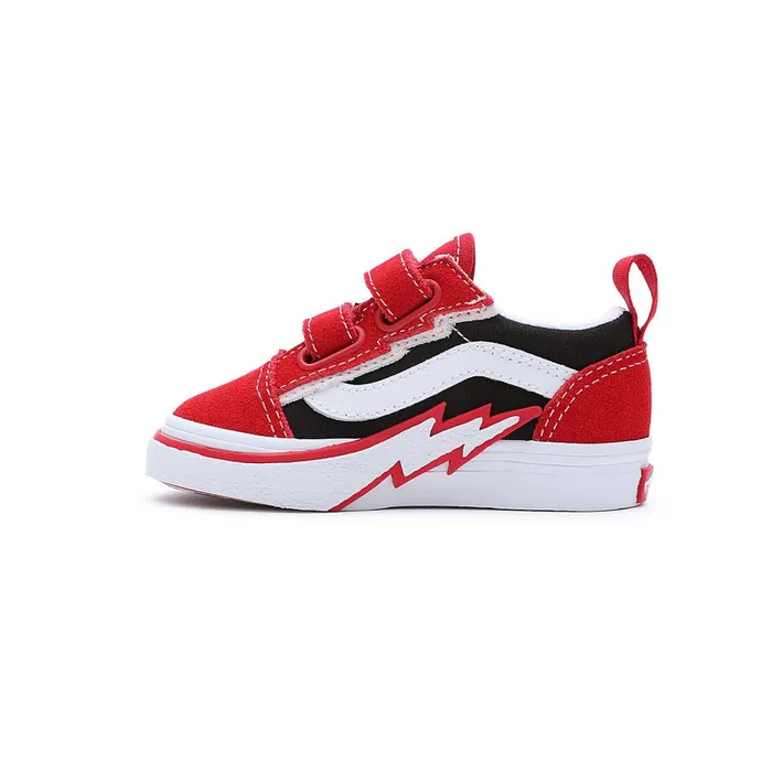 Vans Classics Kids Toddler Old Skool Hook And Loop Bolt Shoes 14 Years Red