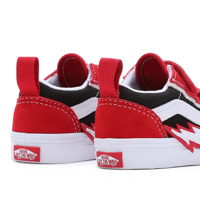 Vans Classics Kids Toddler Old Skool Hook And Loop Bolt Shoes 14 Years Red