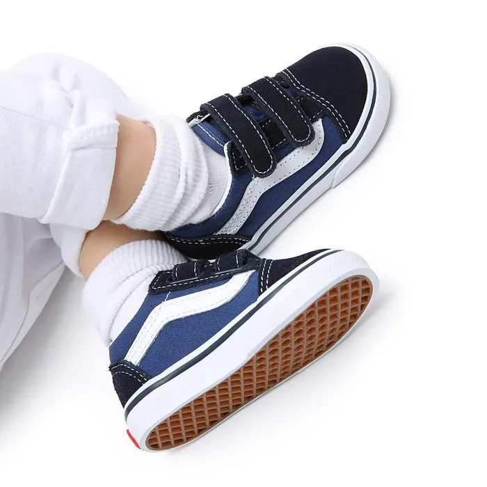 Vans Classics Kids Toddler Old Skool Hook And Loop Shoes 14 Years Blue