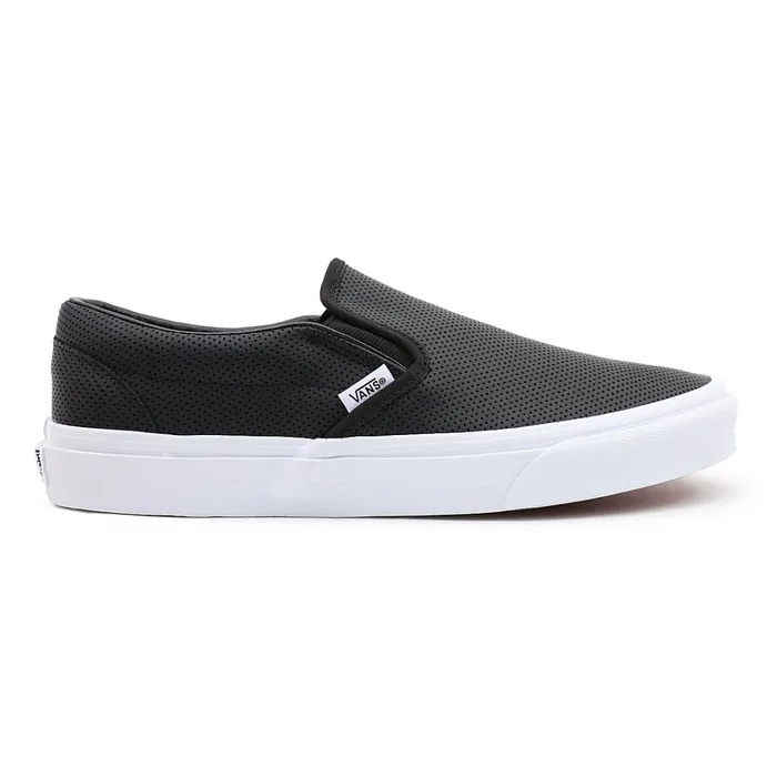 Vans Classics Men Perf Leather Classic SlipOn Shoes Black