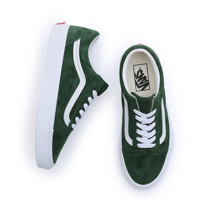 Vans Classics Women Pig Suede Old Skool Shoes Green