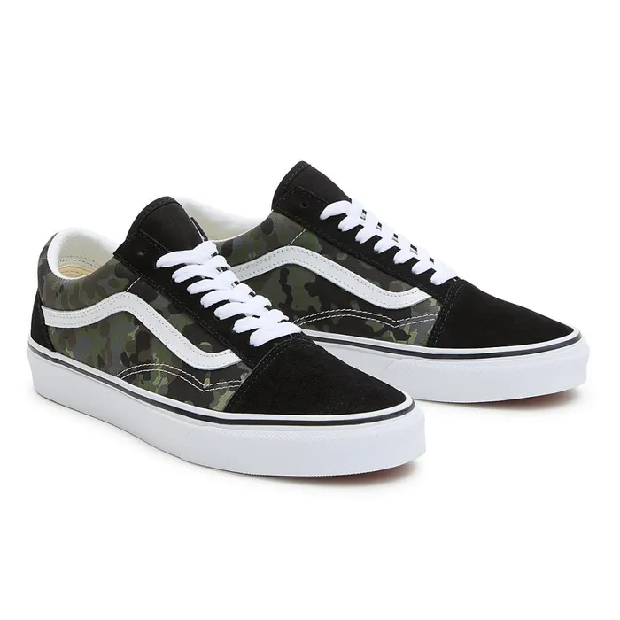 Vans Classics Women Rain Camo Old Skool Shoes Green Grey