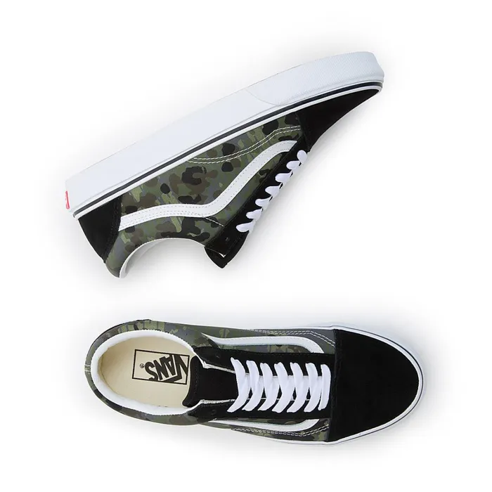 Vans Classics Women Rain Camo Old Skool Shoes Green Grey