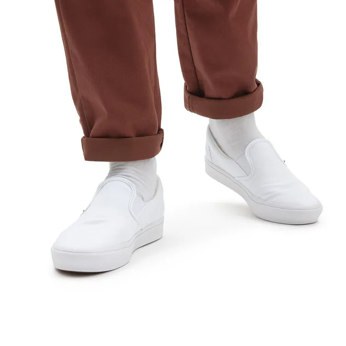 Vans Comfycush Shoes WomenMen Comfycush SlipOn Shoes White