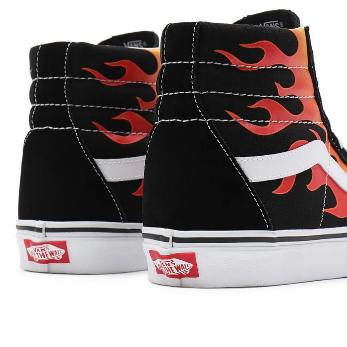 Vans HiTop Shoes Men Flame Sk8Hi Reissue Shoes Black