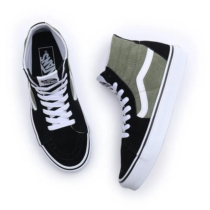 Vans HiTop Shoes Men Mini Cord Sk8Hi Tapered Shoes Green