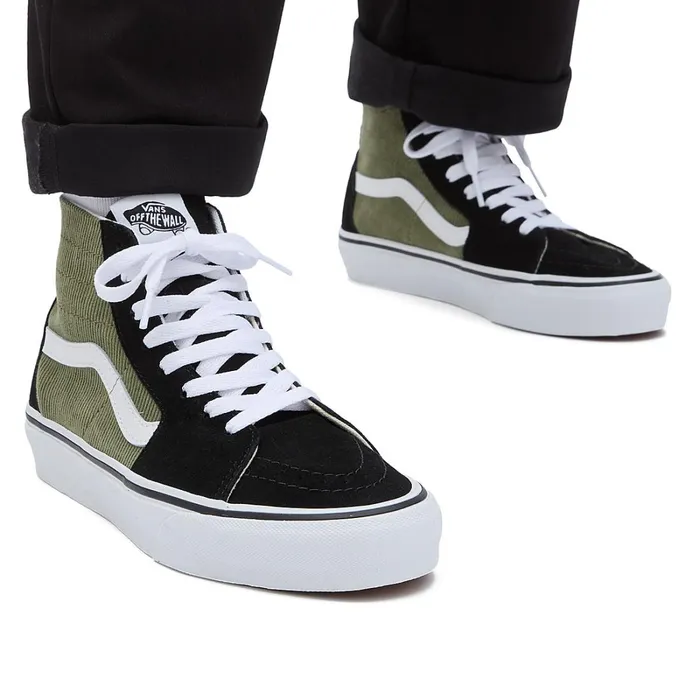 Vans HiTop Shoes Men Mini Cord Sk8Hi Tapered Shoes Green