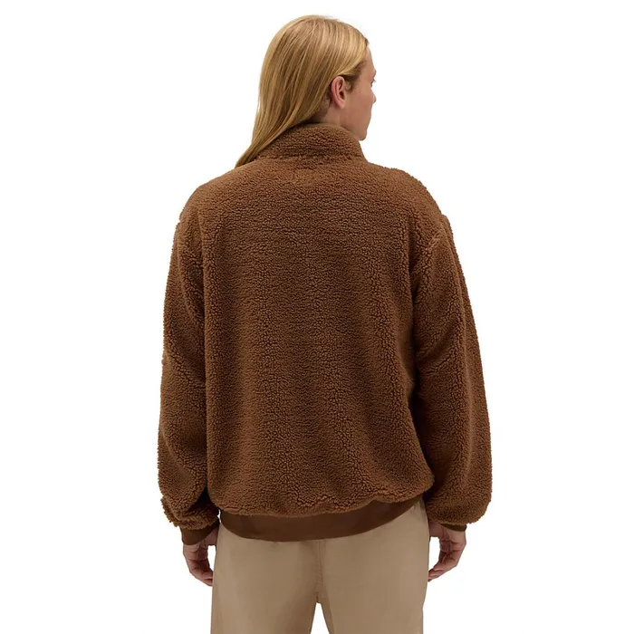 Vans Hoodies and Sweatshirts Men Happy Camper Quarter Zip Sweatshirt Brown