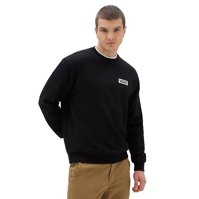 Vans Hoodies and Sweatshirts Men Relaxed Fit Crew Sweatshirt Black