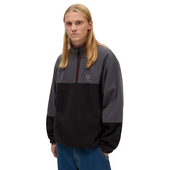 Vans Hoodies and Sweatshirts Men Rowan Zorilla Half Zip Pullover Black
