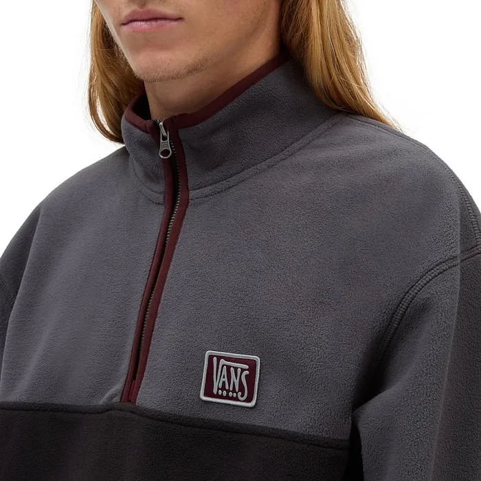 Vans Hoodies and Sweatshirts Men Rowan Zorilla Half Zip Pullover Black