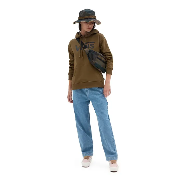 Vans Hoodies and Sweatshirts Women Classic V Boyfriend Fit Pullover Hoodie Brown