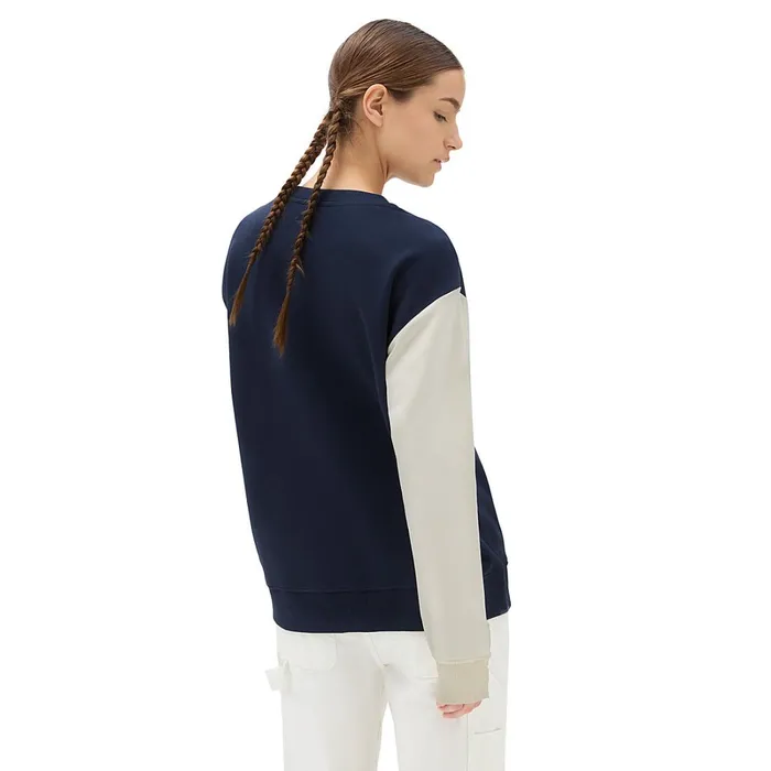 Vans Hoodies and Sweatshirts Women Varsity V Oversized Crew Sweatshirt Blue