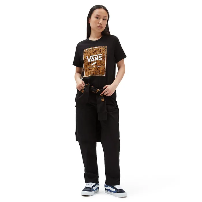 Vans Hoodies and Sweatshirts Women Wyld Tangle Animal Boyfriend Fit Pullover Hoodie Black