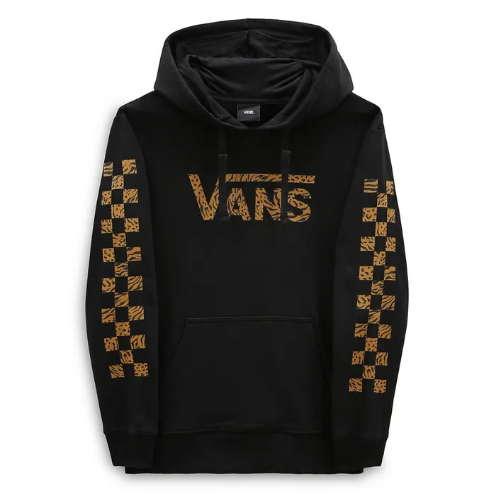 Vans Hoodies and Sweatshirts Women Wyld Tangle Animal Boyfriend Fit Pullover Hoodie Black