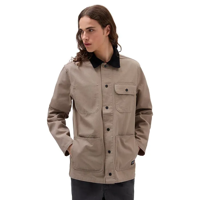 Vans Jackets and Coats Men Drill Chore Coat Brown Beige
