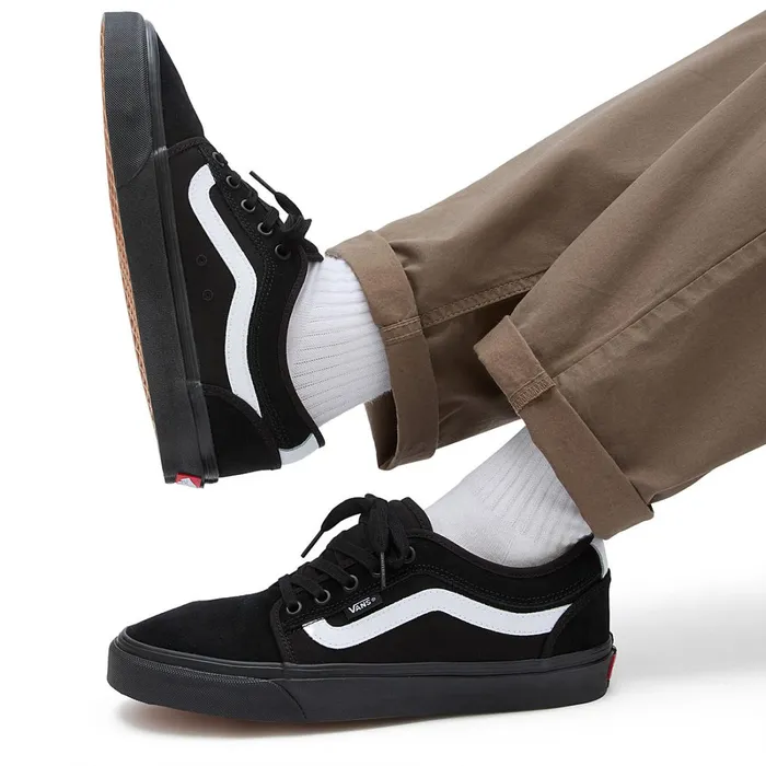 Vans Lowtop Shoes Women Chukka Low Sidestripe Shoes Black White