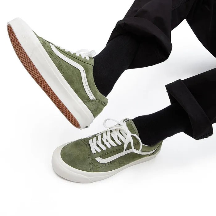 Vans Lowtop Shoes Women Pig Suede Old Skool 36 DX Shoes Green