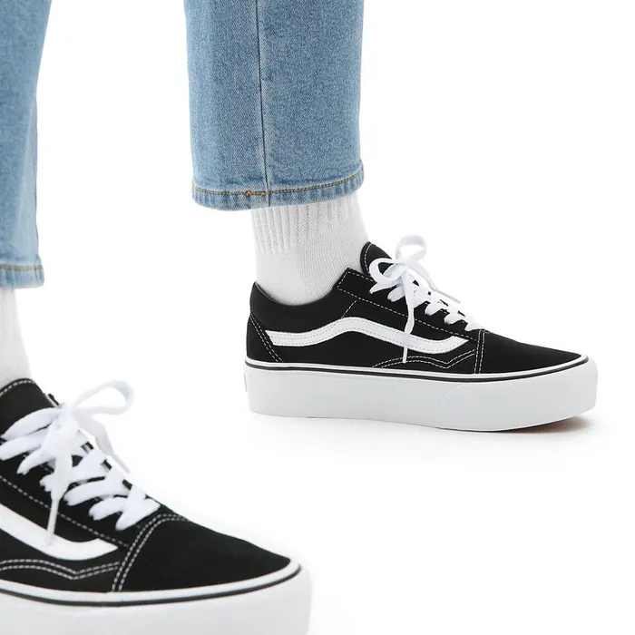 Vans Lowtop Shoes Women Platform Old Skool Shoes Black