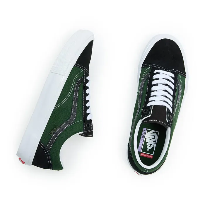 Vans Lowtop Shoes Women Skate Old Skool Safari Shoes Black Green