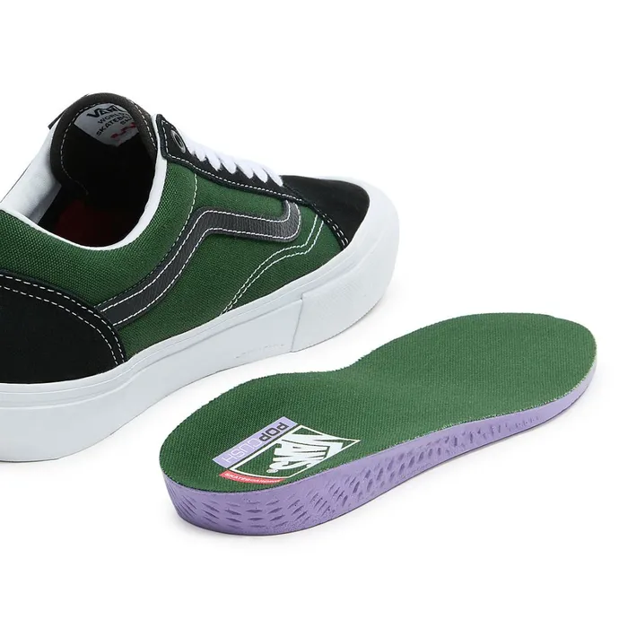 Vans Lowtop Shoes Women Skate Old Skool Safari Shoes Black Green