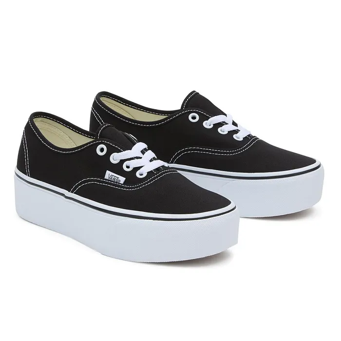 Vans Platform Shoes Women Authentic Stackform Shoes Black