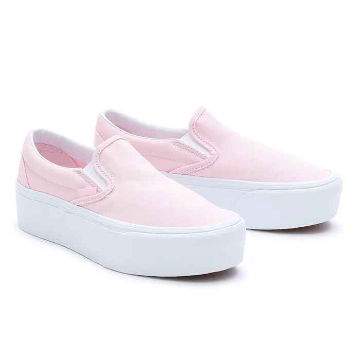 Vans Platform Shoes Women Classic SlipOn Stackforms Shoes Pink