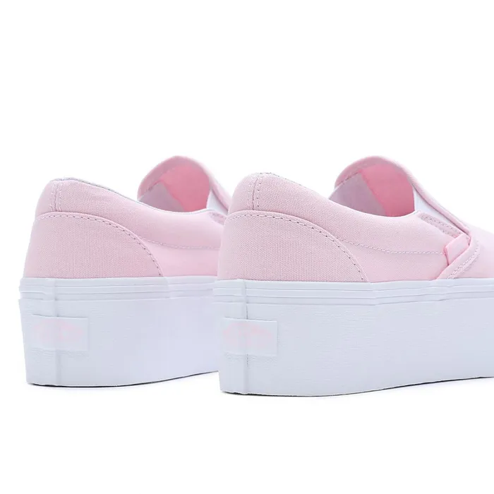 Vans Platform Shoes Women Classic SlipOn Stackforms Shoes Pink