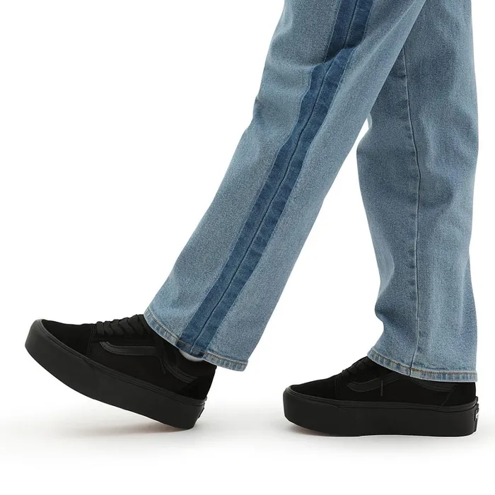 Vans Platform Shoes Women Old Skool Stackform Shoes Black