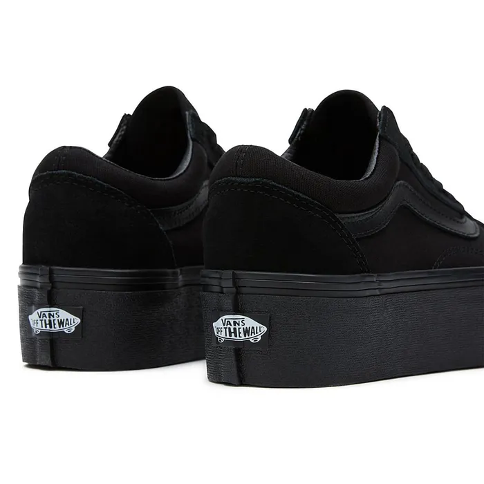Vans Platform Shoes Women Old Skool Stackform Shoes Black