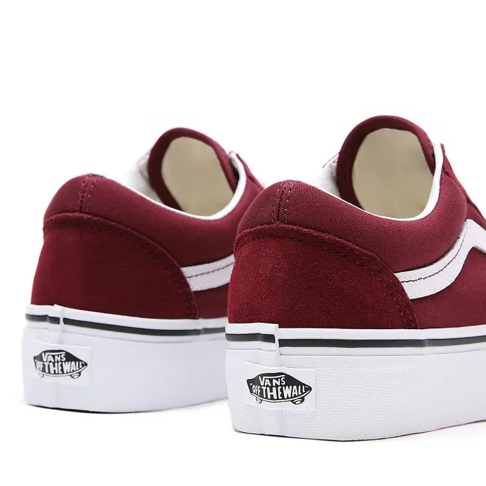 Vans Platform Shoes Women Platform Old Skool Shoes Red