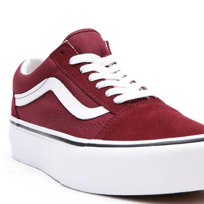 Vans Platform Shoes Women Platform Old Skool Shoes Red